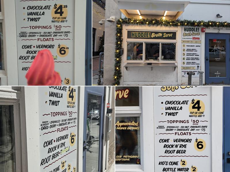 Huddle Soft Serve Menu