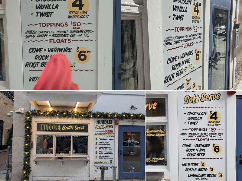 Huddle Soft Serve Menu