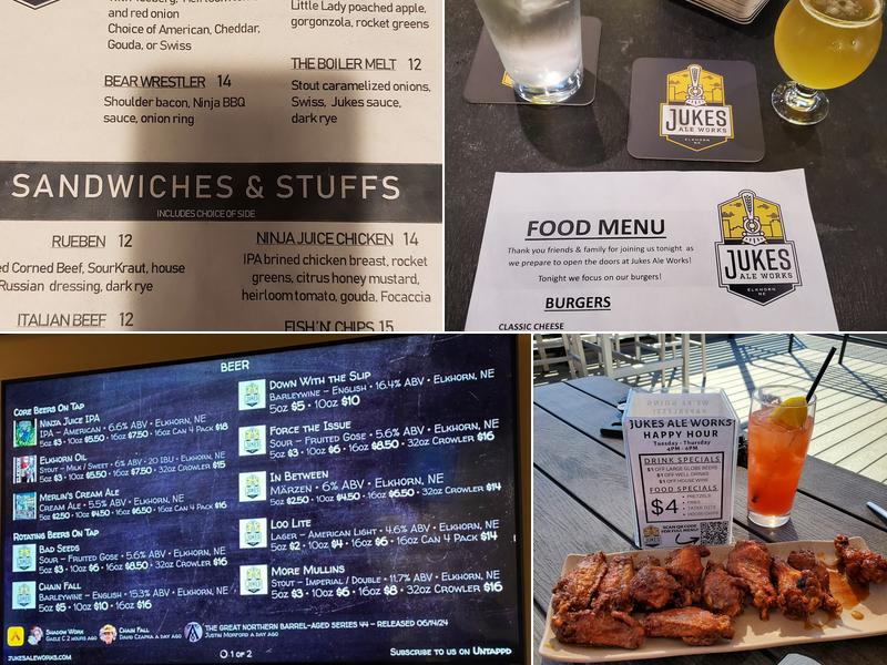 Jukes Ale Works Menu