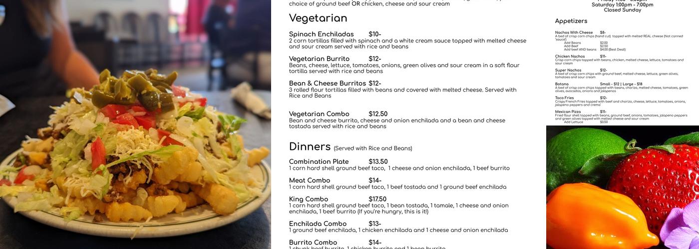 Mexicali And More Menu
