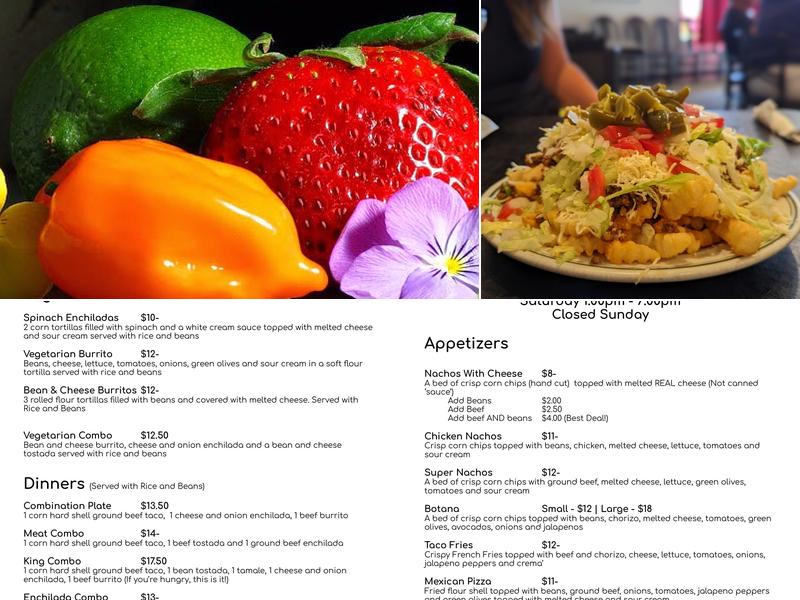 Mexicali And More Menu