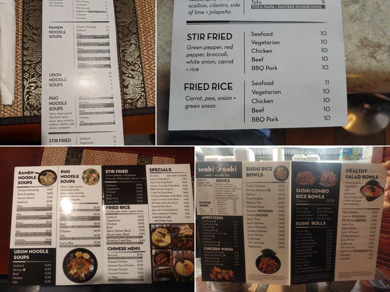 Wabi Sabi Menu