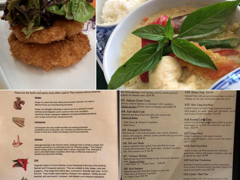 Jutamas Thai restaurant Ridgeland Menu