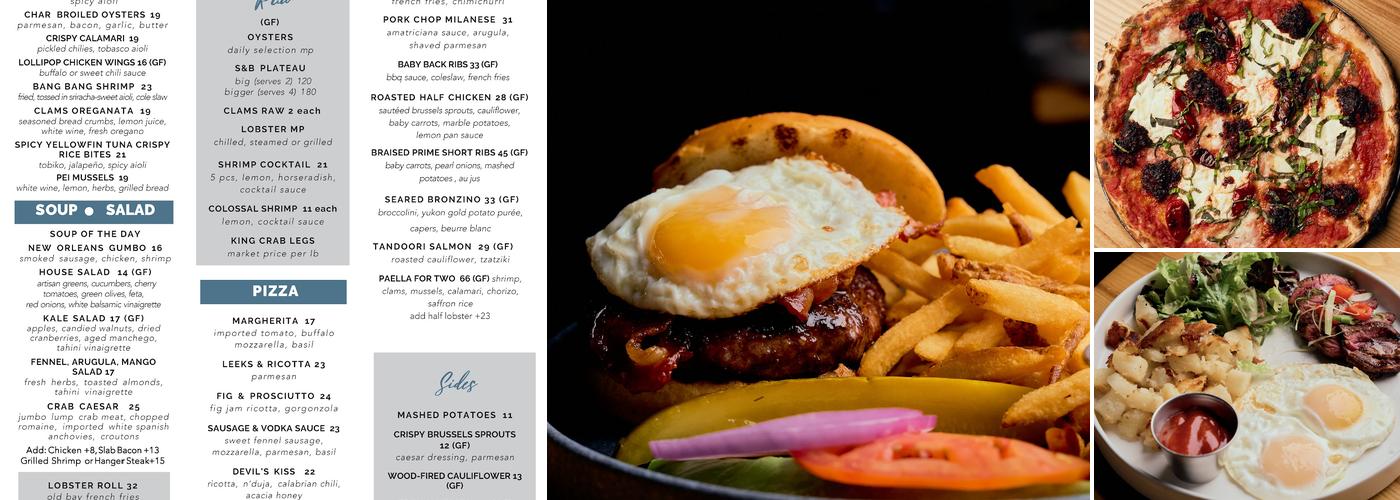 Stern & Bow Restaurant Menu