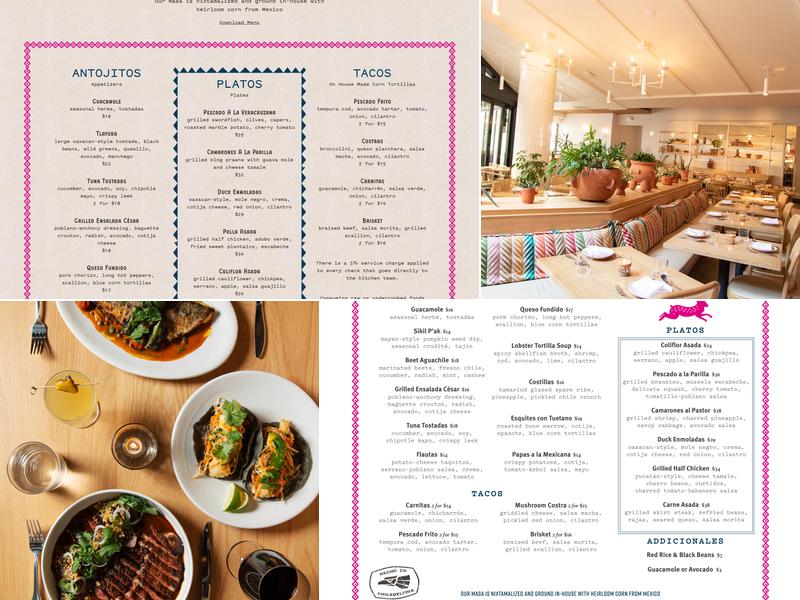 Condesa Menu