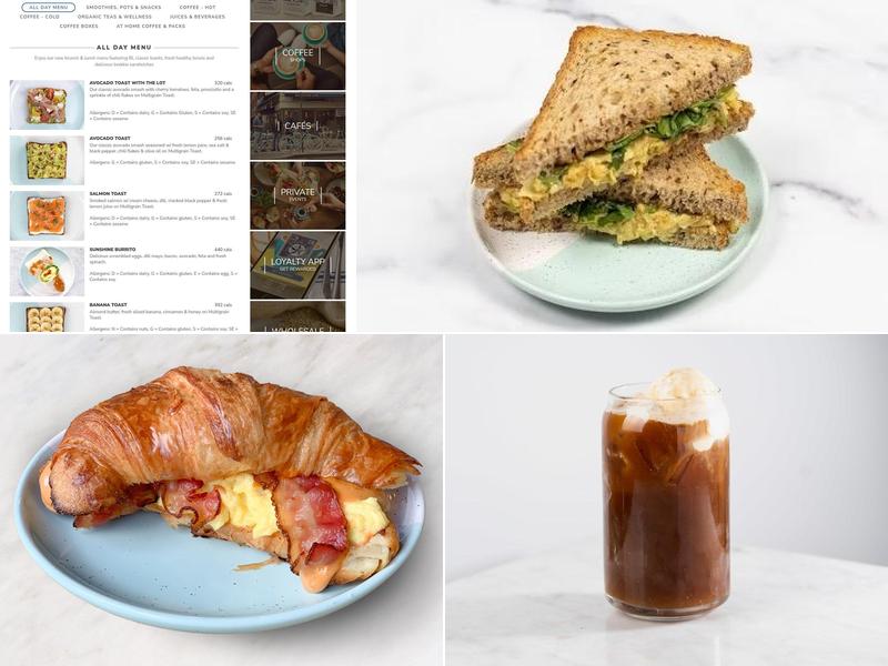 Bluestone Lane Jersey City Coffee Shop Menu