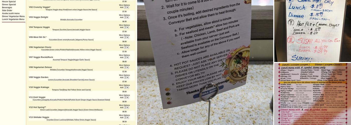 Greater China Buffet Menu