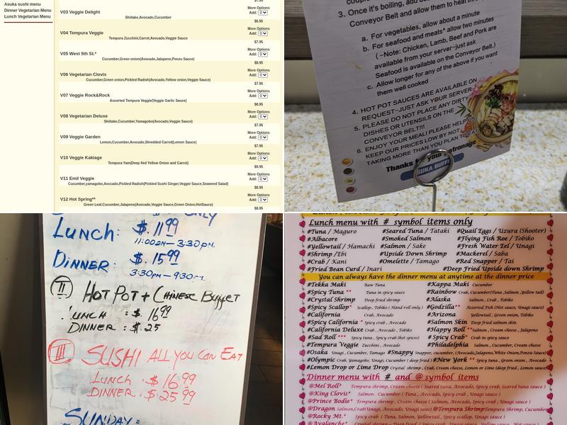 Greater China Buffet Menu