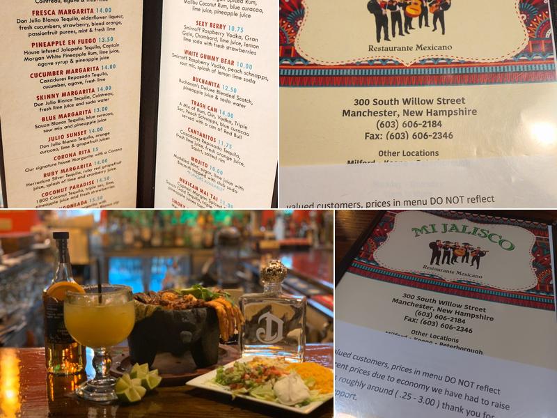 Mi jalisco mexican grill and cantina Menu