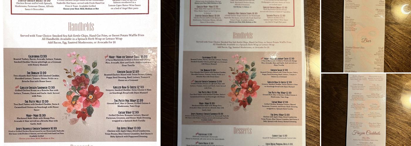 Ebb & Flow Menu