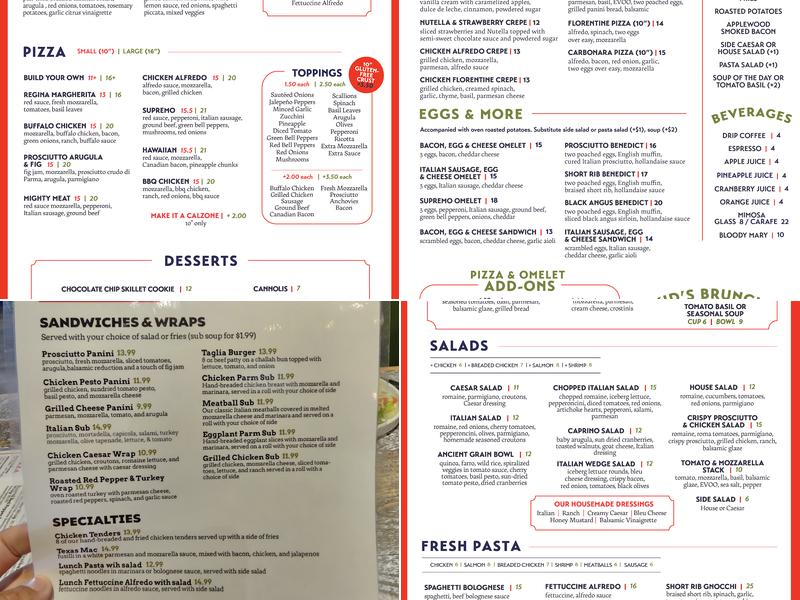 Taglia Menu