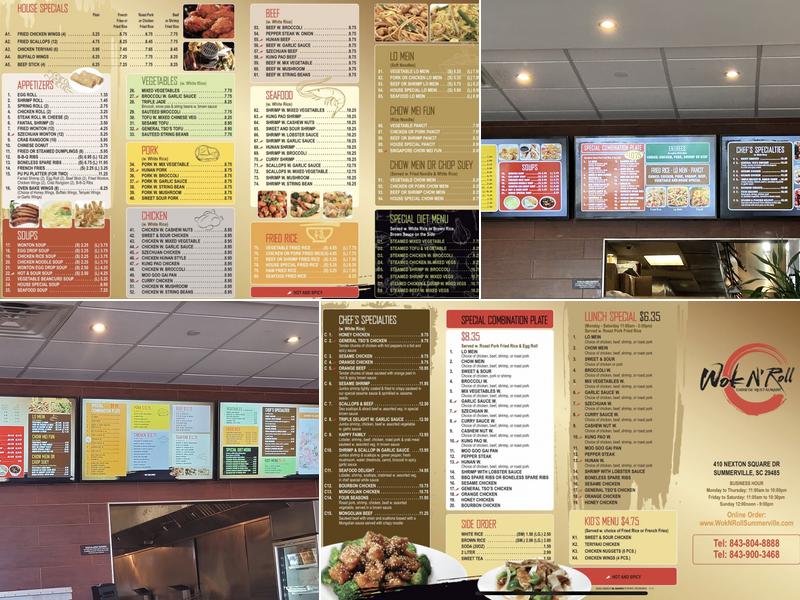 Wok N' Roll Menu
