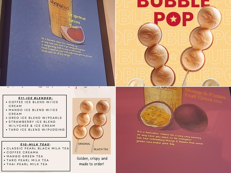 Sharetea Des Moines Menu