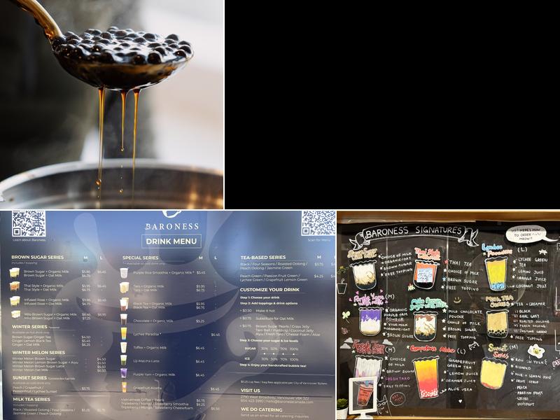 Baroness Bubble Tea Broadway Menu