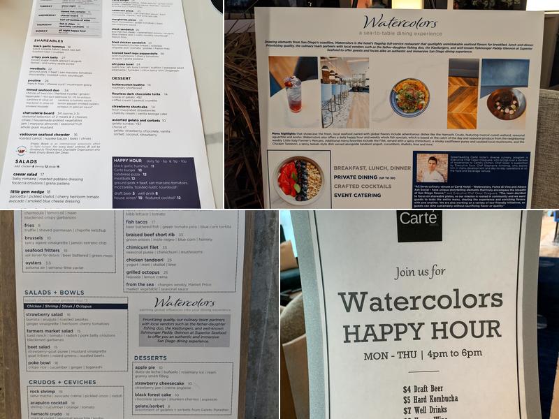 Watercolors Menu