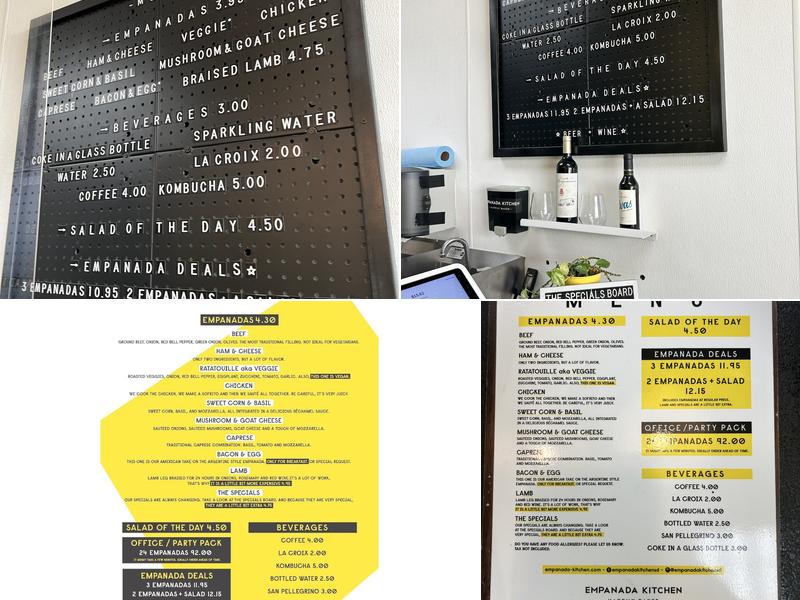 Empanada Kitchen Menu