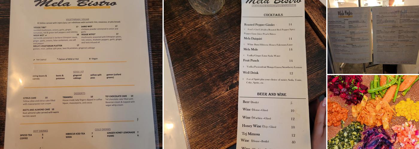 Mela Bistro Menu