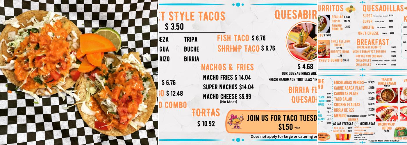 Tacos Papo Menu