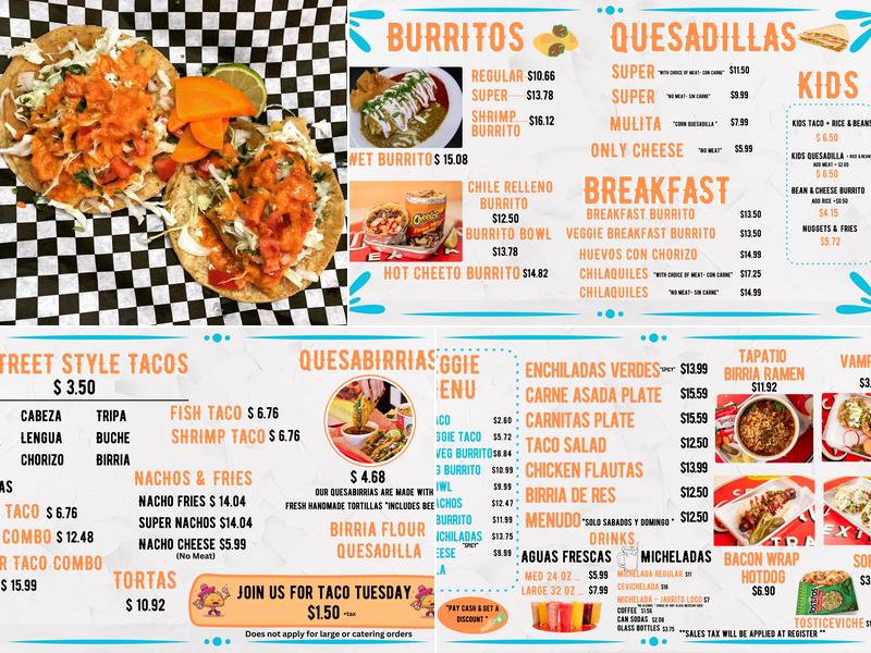 Tacos Papo Menu