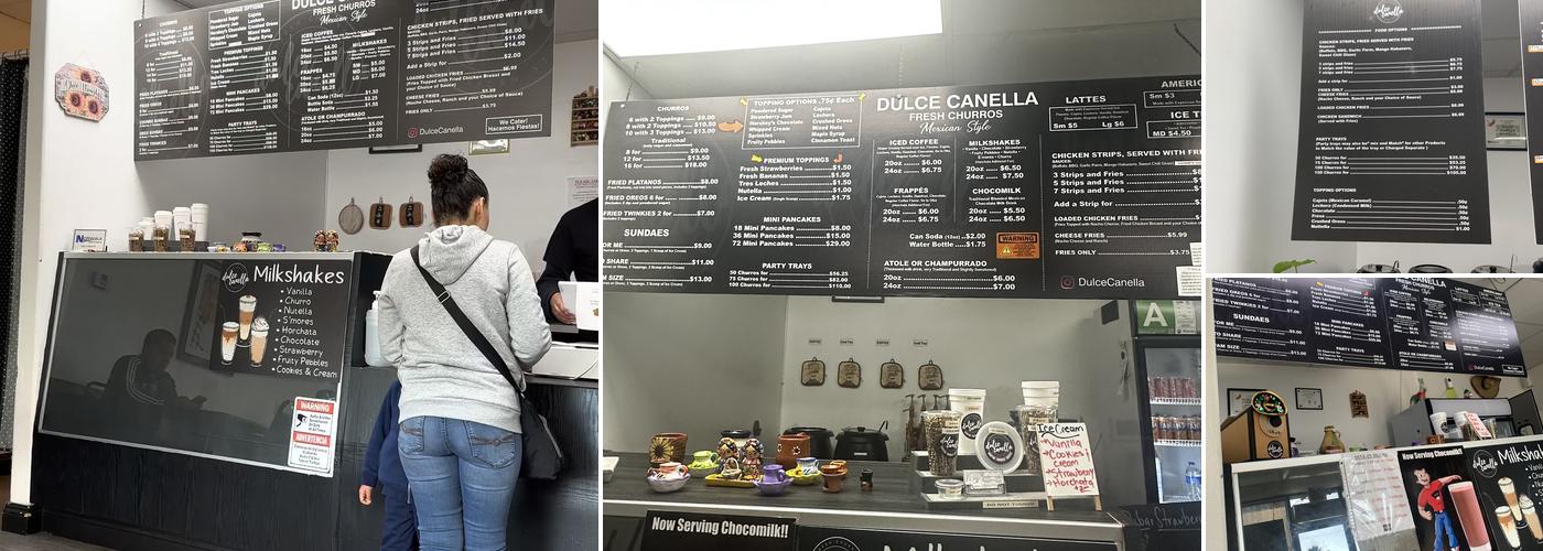 Dulce Canella Menu