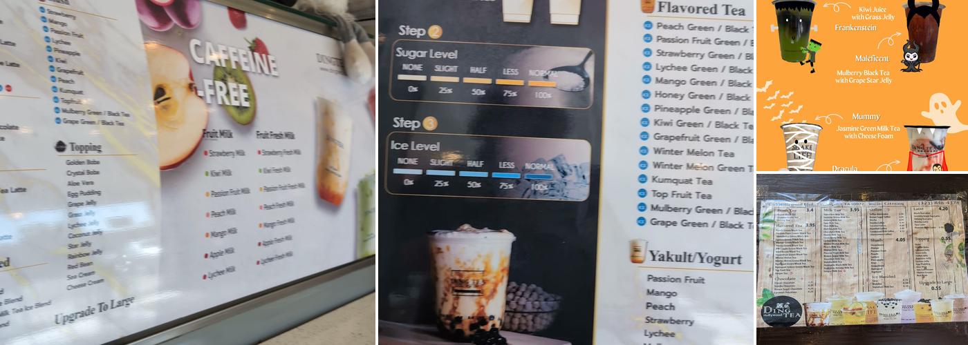 Ding Tea Hollywood Menu
