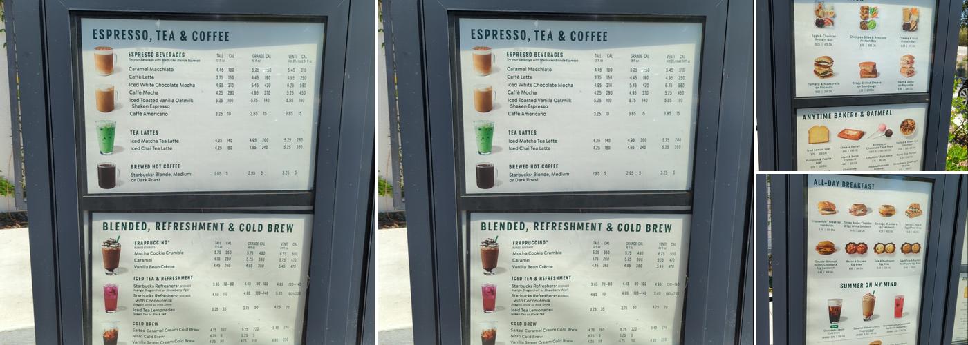 Starbucks Menu