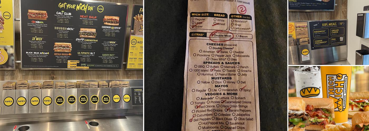 Which Wich Menu