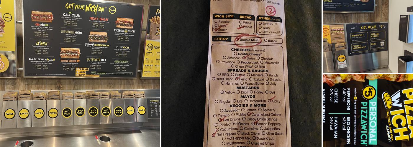 Which Wich Menu