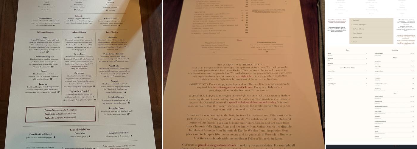 UOVO | Mid-Wilshire Menu