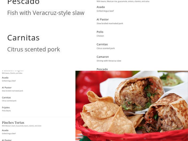 Pinches Tacos DTLA Menu