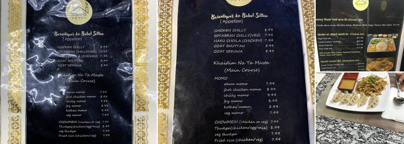 Momo House Menu