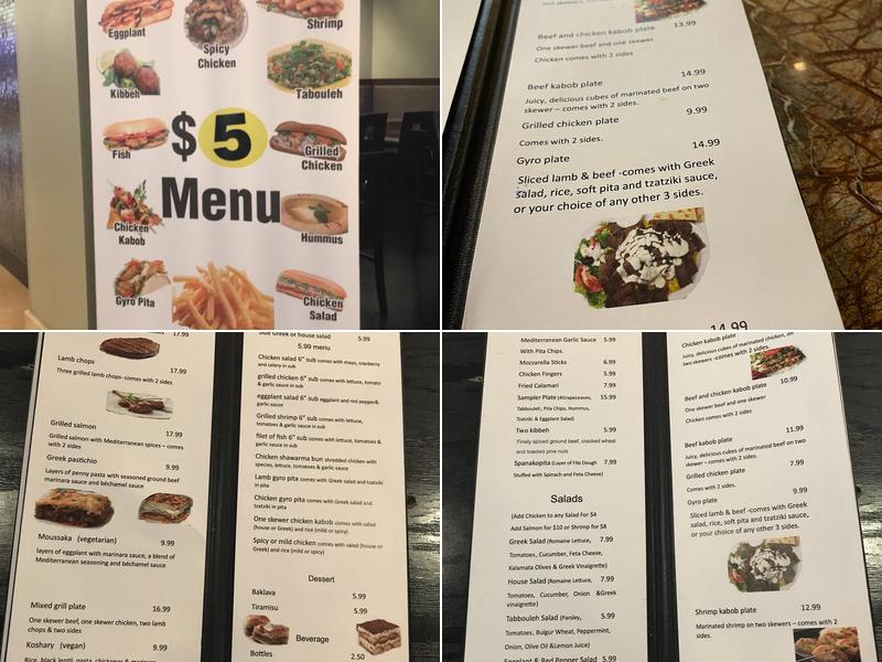 Mediterranean Plate Menu