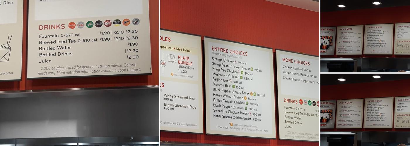 Panda Express Menu