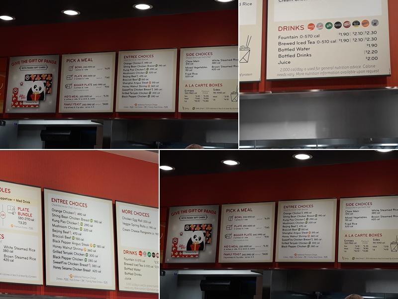 Panda Express Menu