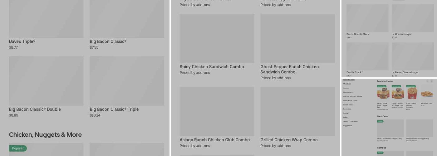 Wendy's Menu