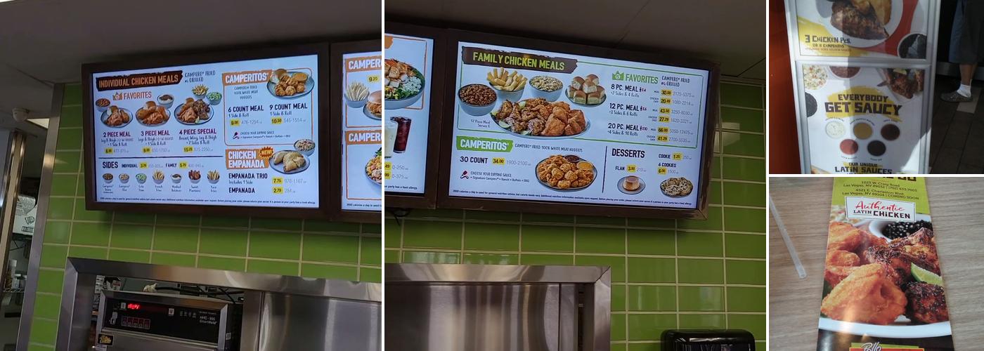 Pollo Campero Menu