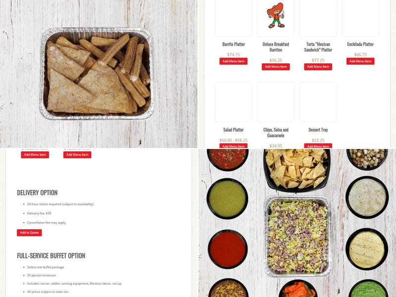 Sombrero Catering Office Menu