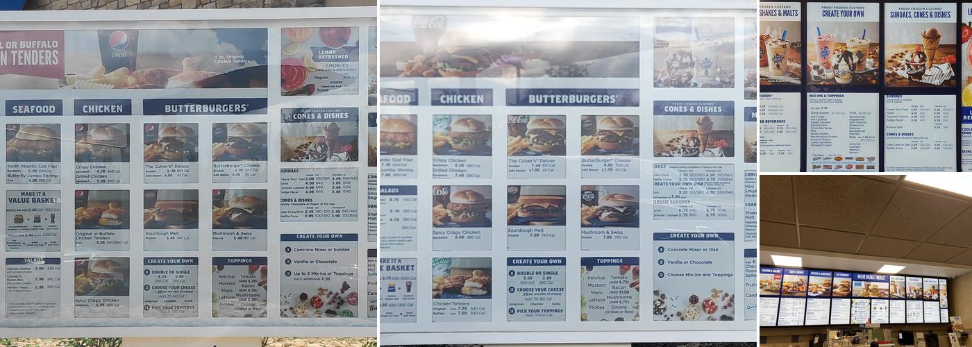 Culver’s Menu