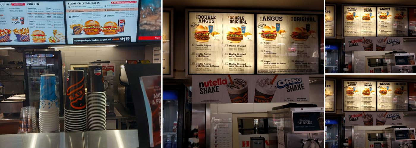 Harvey's Menu