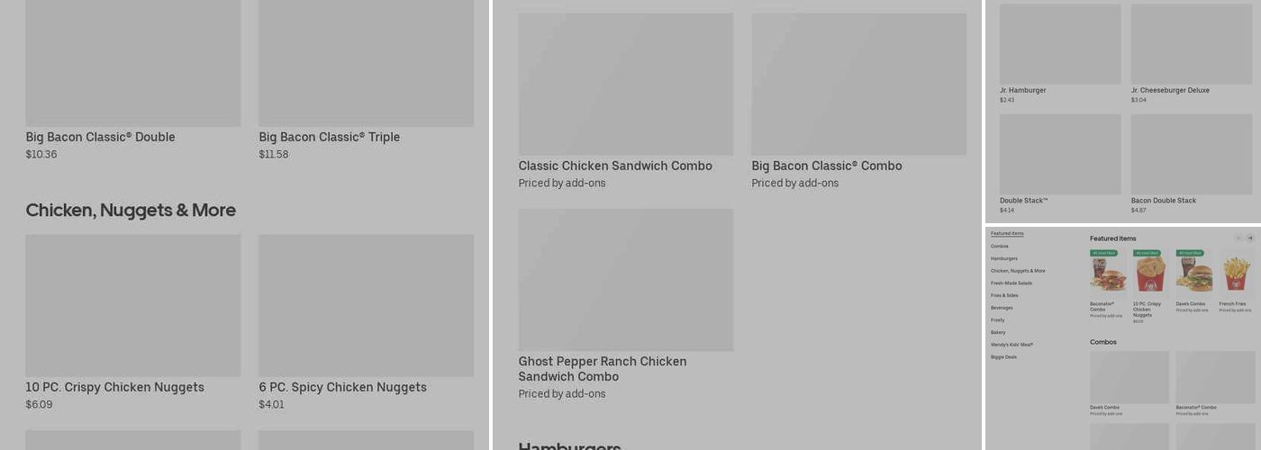 Wendy's Menu