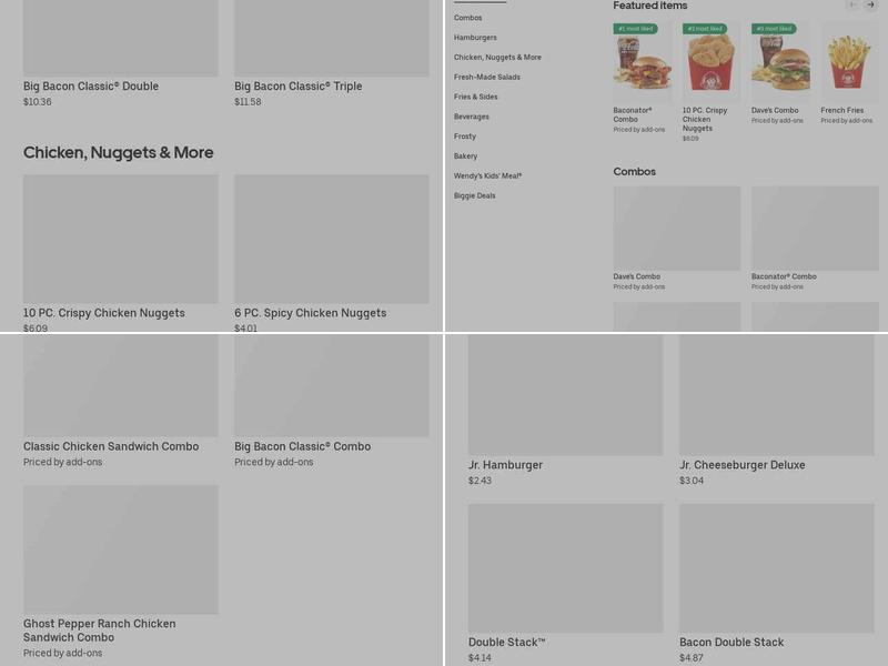 Wendy's Menu