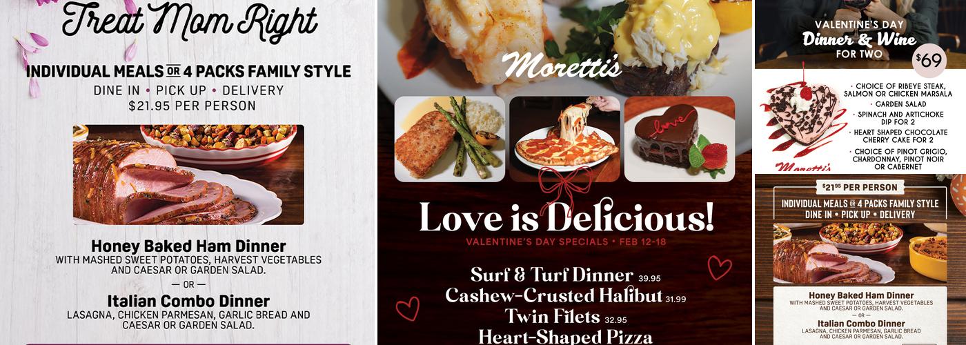 Moretti's Barrington Menu