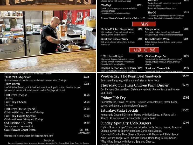 Mister M's House of Food & Drink Menu