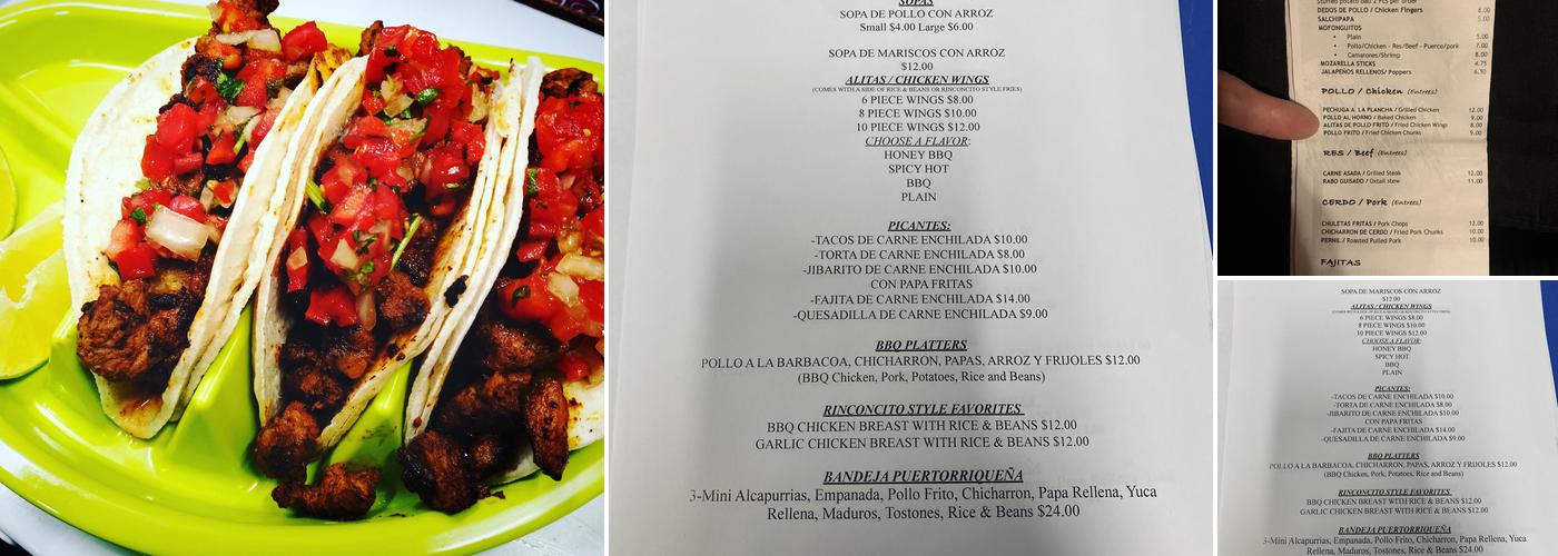 Rinconcito Latino Restaurante Menu