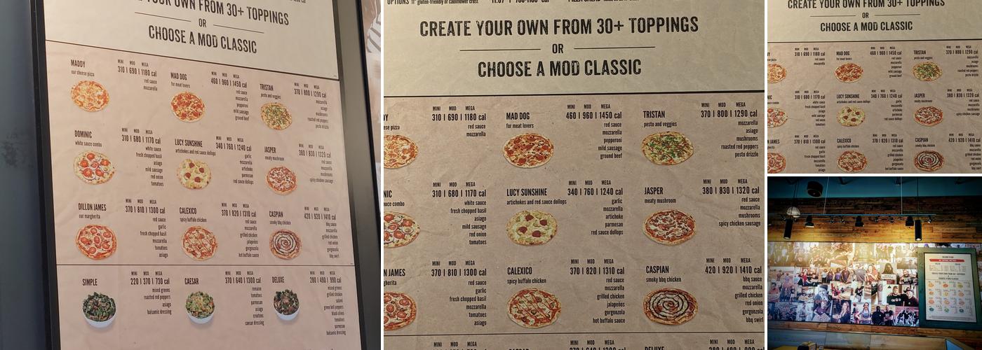 MOD Pizza Menu