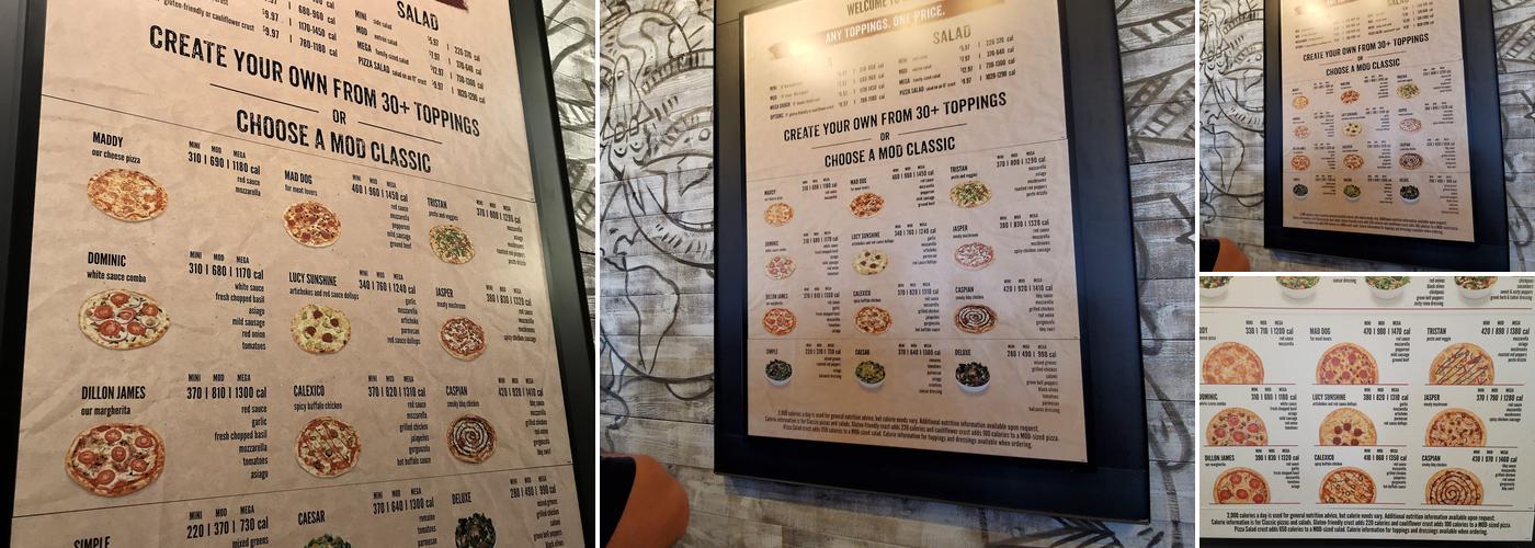 MOD Pizza Menu