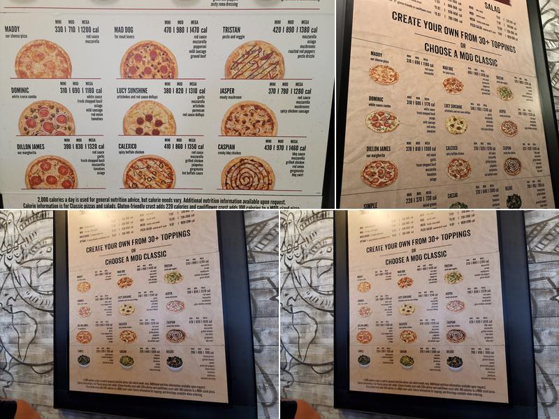 MOD Pizza Menu
