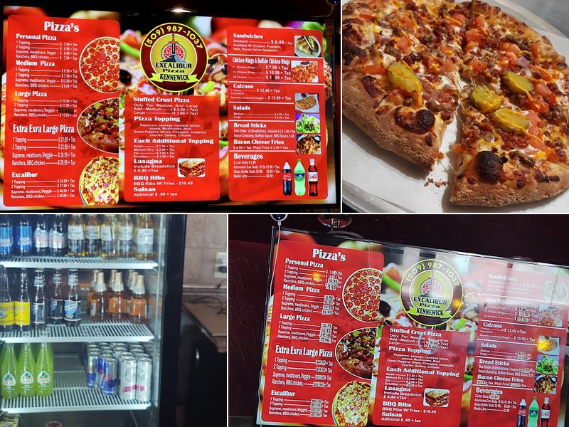 Excalibur pizza 2 Menu