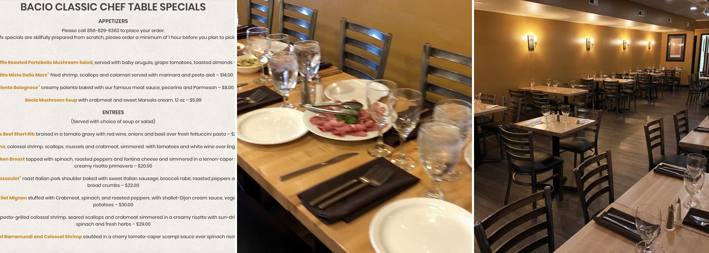 Bacio Kitchen + Catering Menu