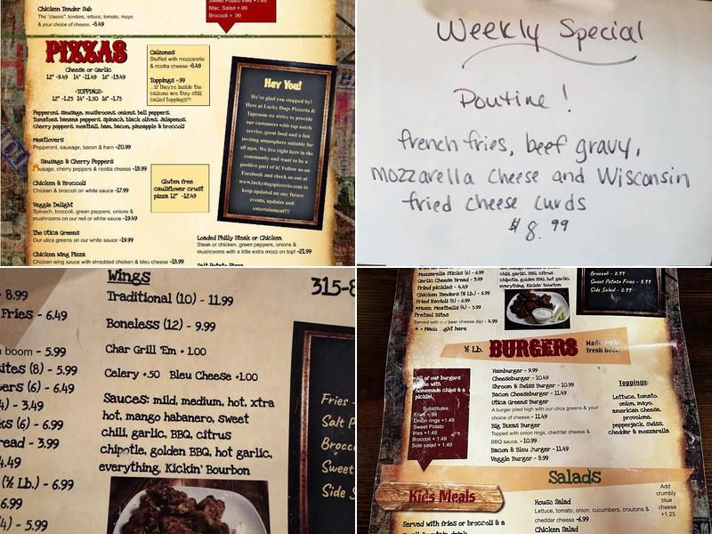 Lucky Dogs Pizzeria & Taproom Menu
